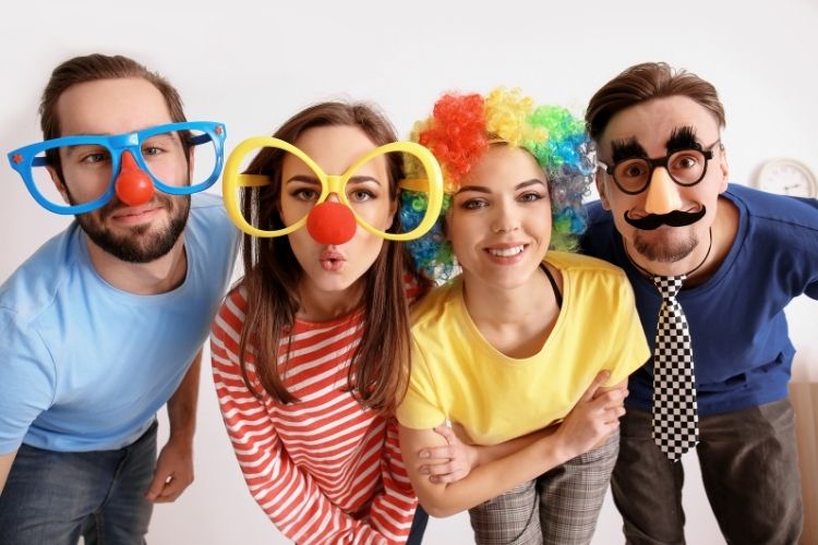 adults with carnival prizes