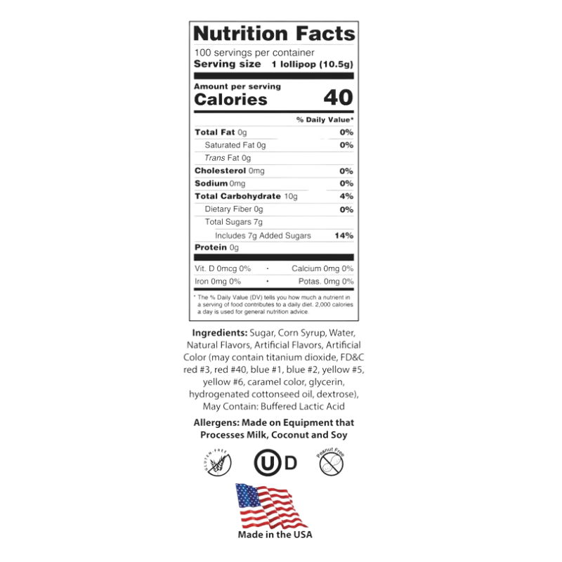 Mini Original Gourmet™ Lollipops - Made in the USA - (100/package) 24¢ each