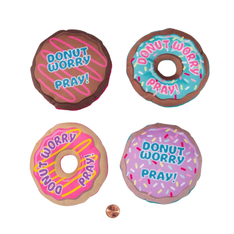 soft plush donuts with donut worry pray