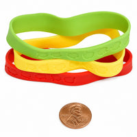 Thumbnail for apple themed bracelets light green, yellow and red