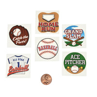 Thumbnail for assorted baseball themed temporary tattoos