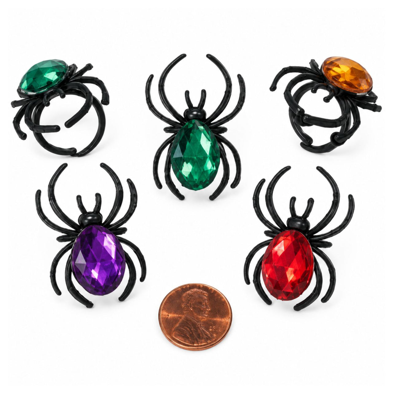 Bejeweled Spider Rings (40 total rings in 2 bags) 27¢ each