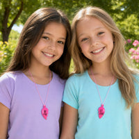 Thumbnail for two girls wearing best friend necklaces