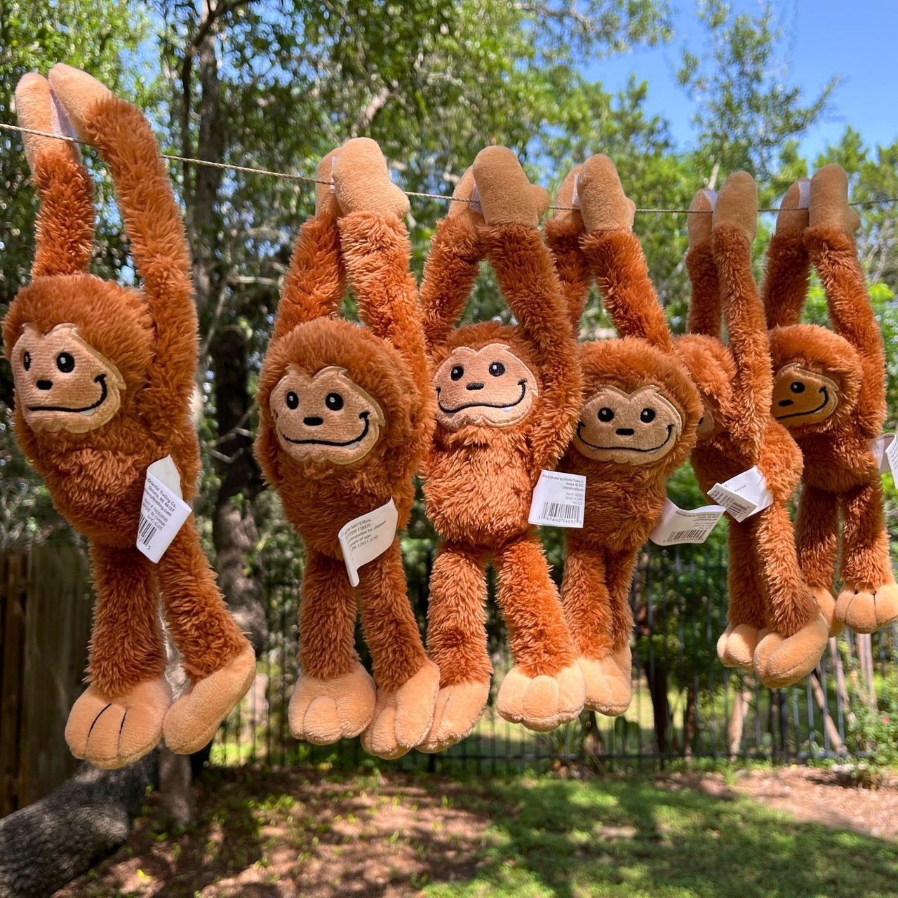 plush bigfoot plush hanging outside