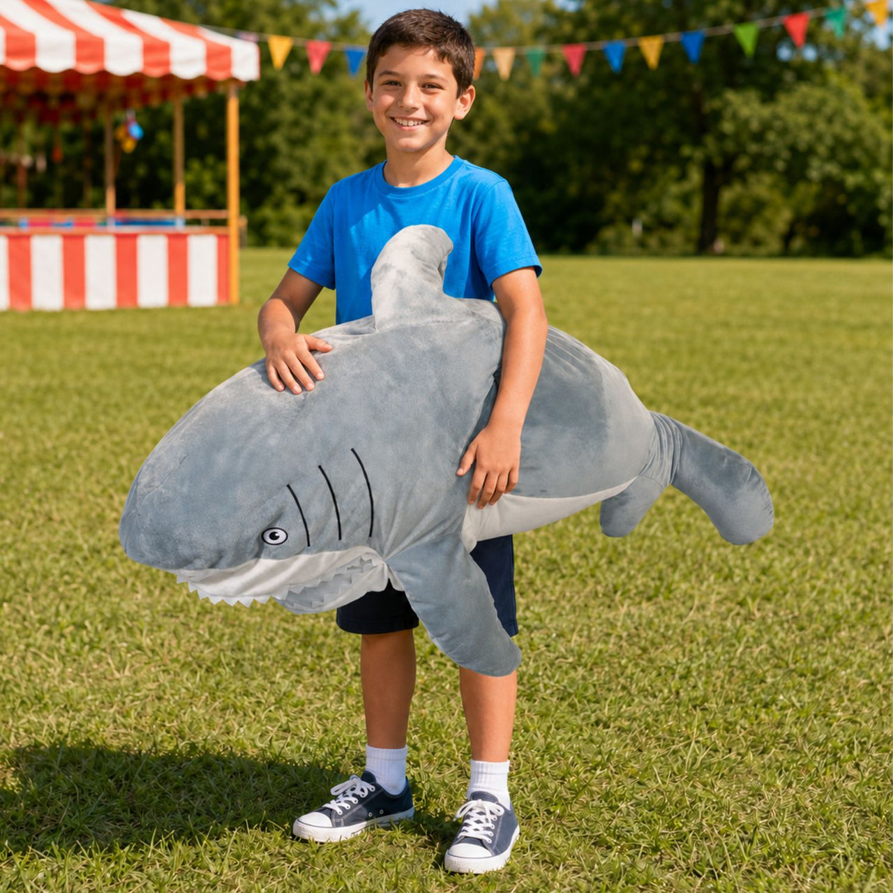 Jumbo Plush Shark with Open Mouth 46" Long