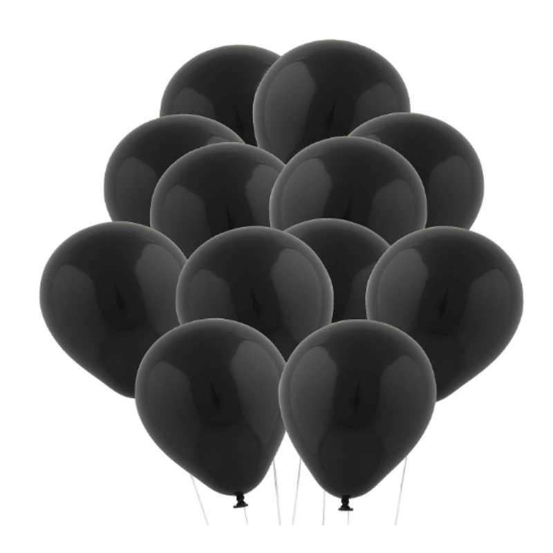 Black Latex Balloons (48 total balloons in 2 bags) 16¢ each