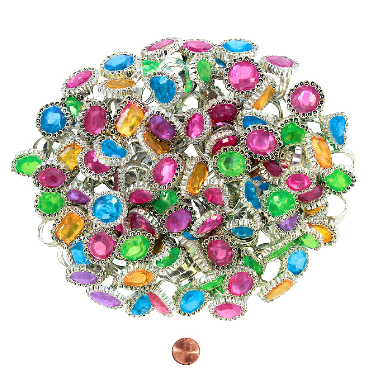 bulk glamor rings - plastic rings for girls