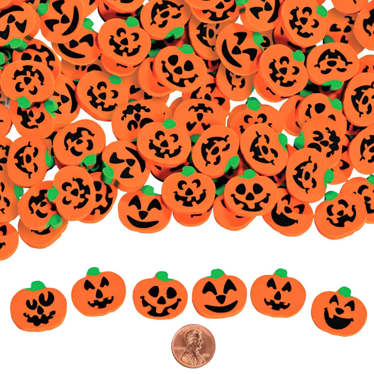 bulk mini halloween erasers pumpkins