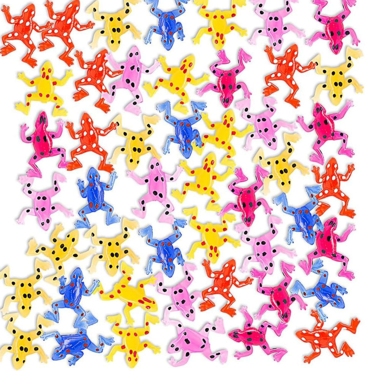 bulk mini sticky stretchy spotted frogs