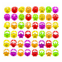 Thumbnail for bulk small toys glitter smile face rings cheap prize