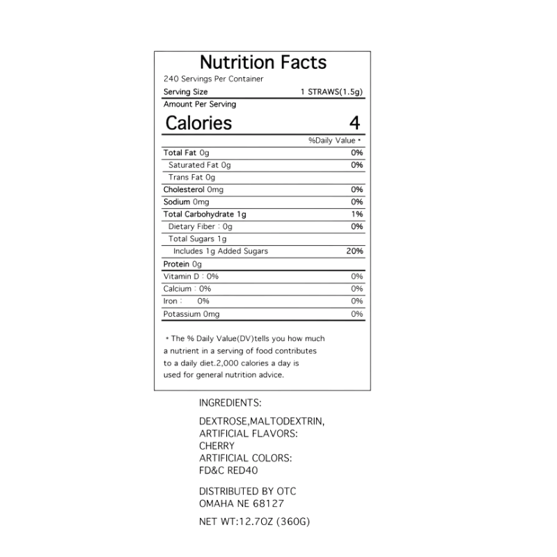 Red Candy Filled Straws Bulk (200/package) 4¢ each