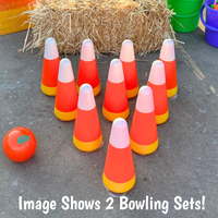 Thumbnail for Candy Corn Bowling Set Fall Game (1 Ball and 6 Pins)