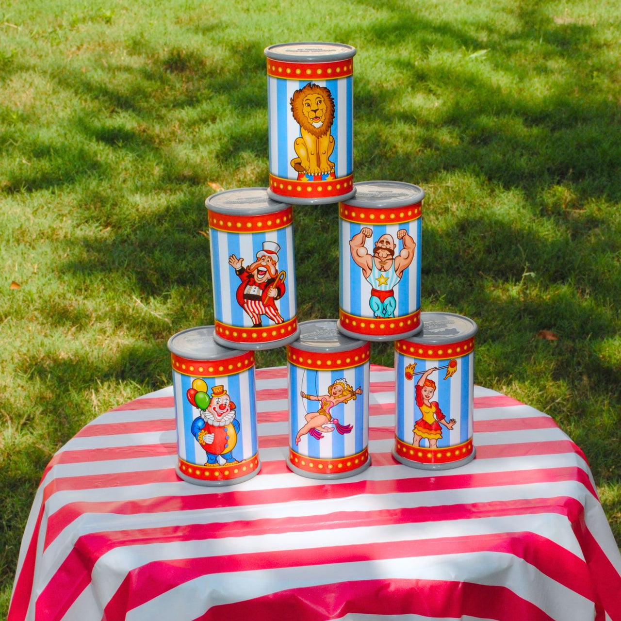 Plastic Can Knock Down Set $16.50 (6 cans & 3 bean bags)