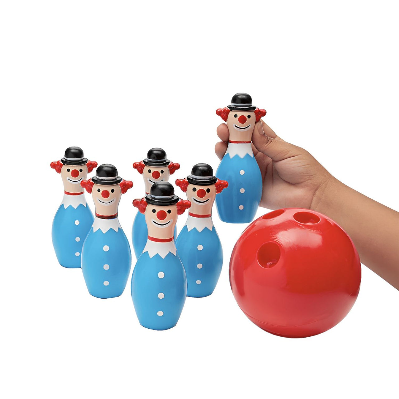 Clown bowling carnival game