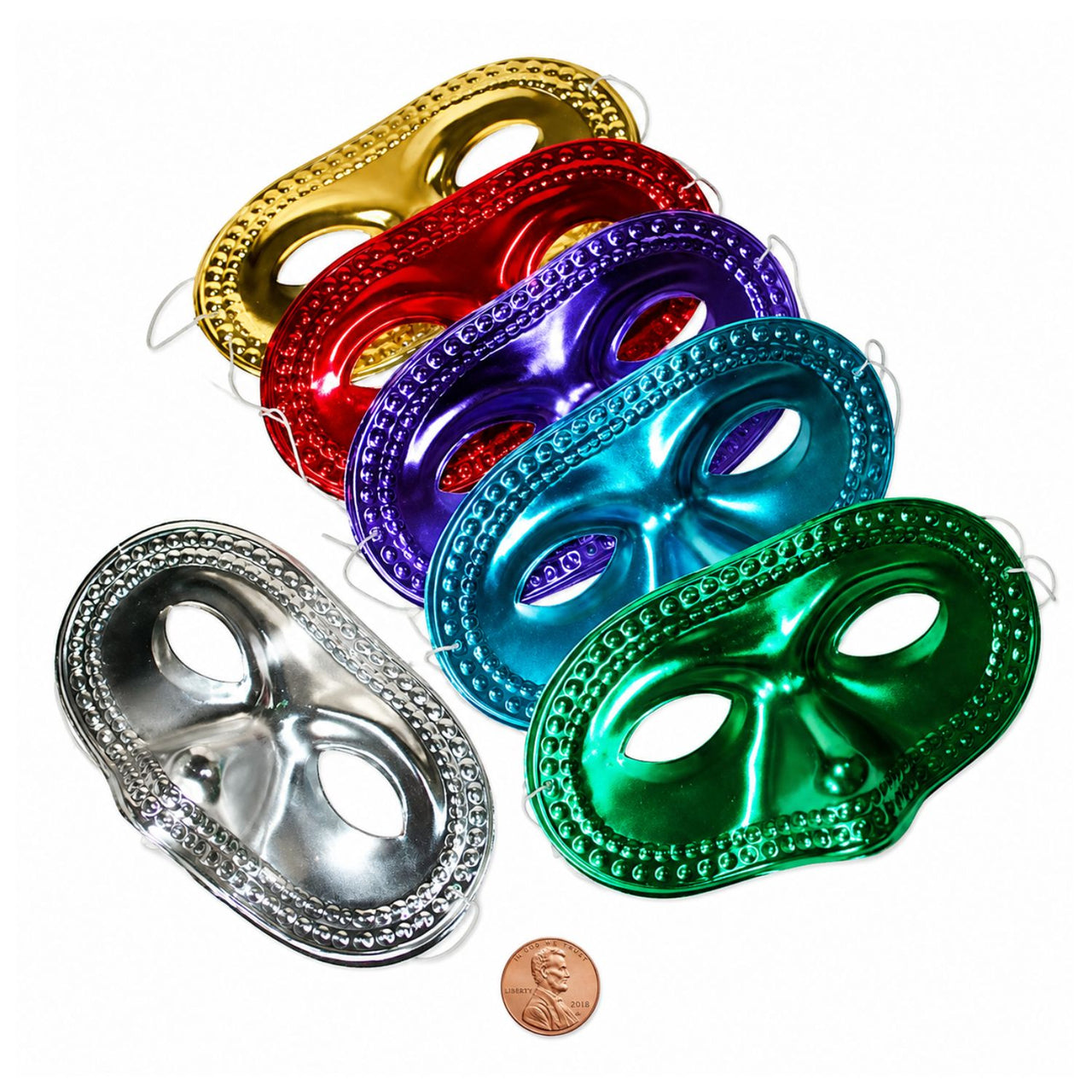 metallic carnival masks