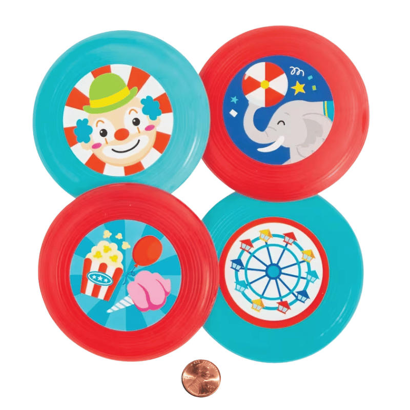 carnival themed mini flying discs
