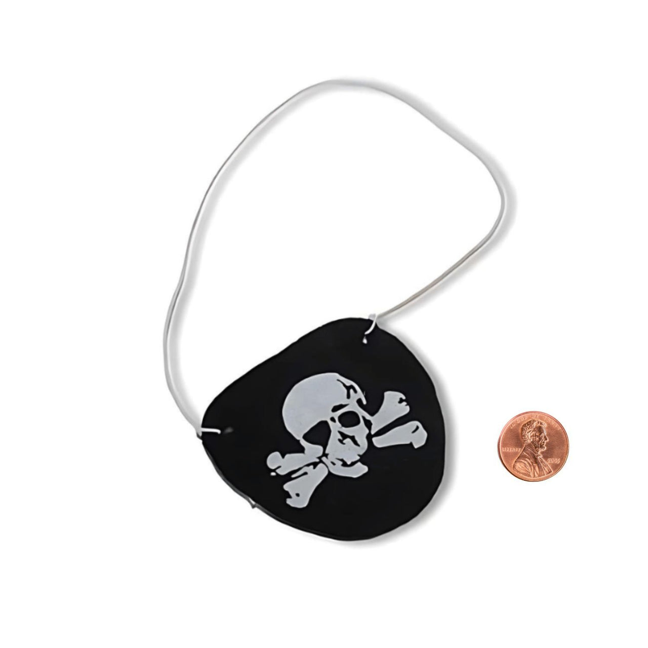 child felt pirate patch black with skulbones