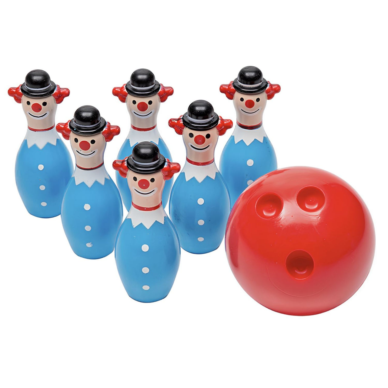 Clown bowling carnival game