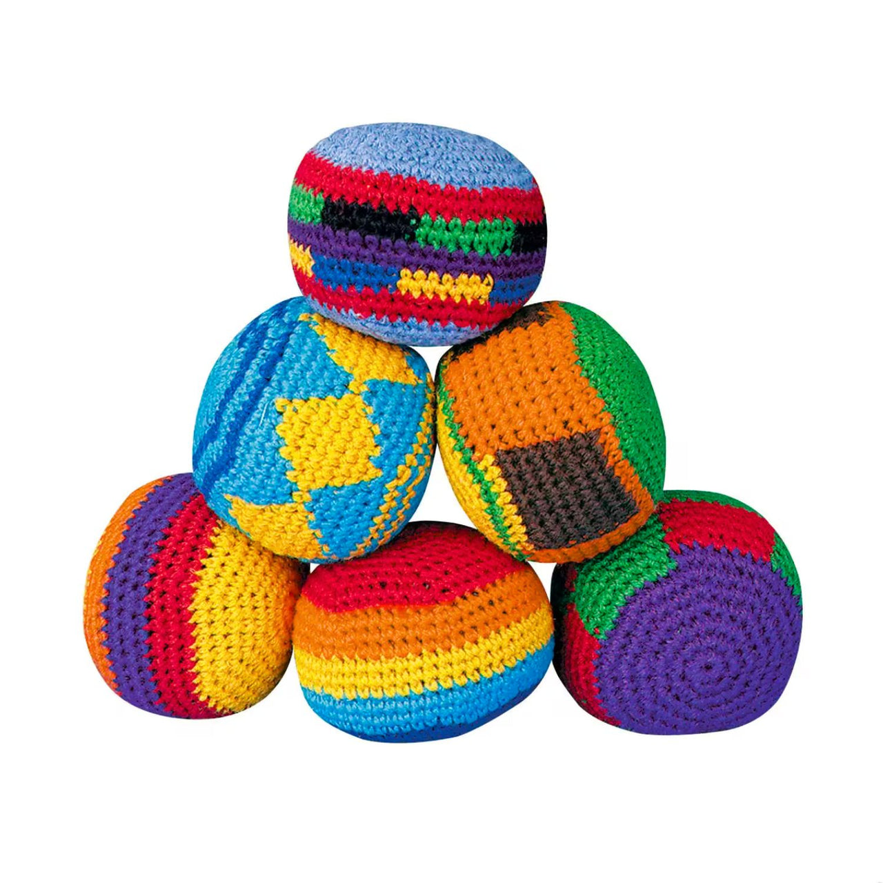 colorful knitted kickballs bulk