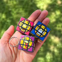 Thumbnail for cube game keychains emoji themed