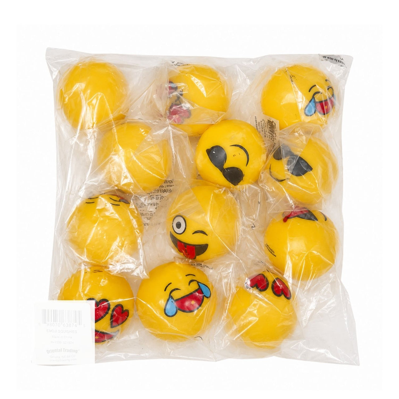 emoji water squirt toys in bag