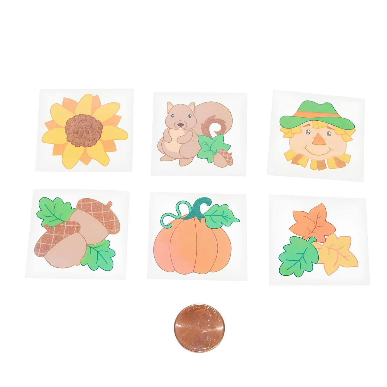 fall themed temporary kiddy tattoos