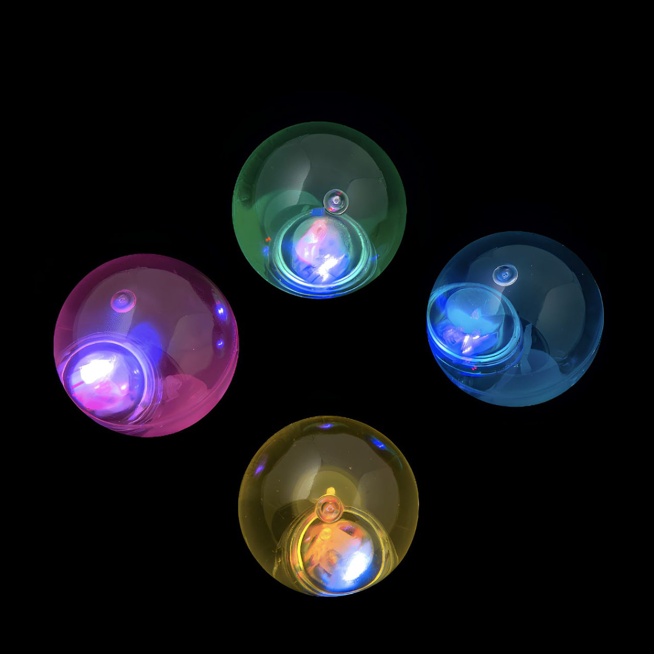 flashing bouncing balls in the dark