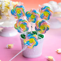 Thumbnail for flower shaped lollipops in a table centerpiece