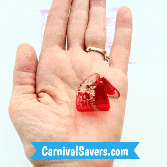 short gif showing fortune fish curling up and moving on a hand