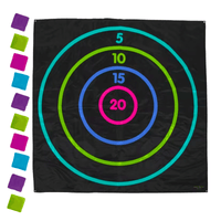 Thumbnail for Giant target bean bag toss game with bean bags
