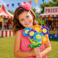Thumbnail for girl holding bouquet of plush stuffed flowers