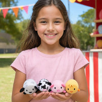 Thumbnail for girl with cute farm animal plush