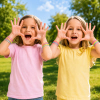 Thumbnail for girls outside with many jelly bracelets