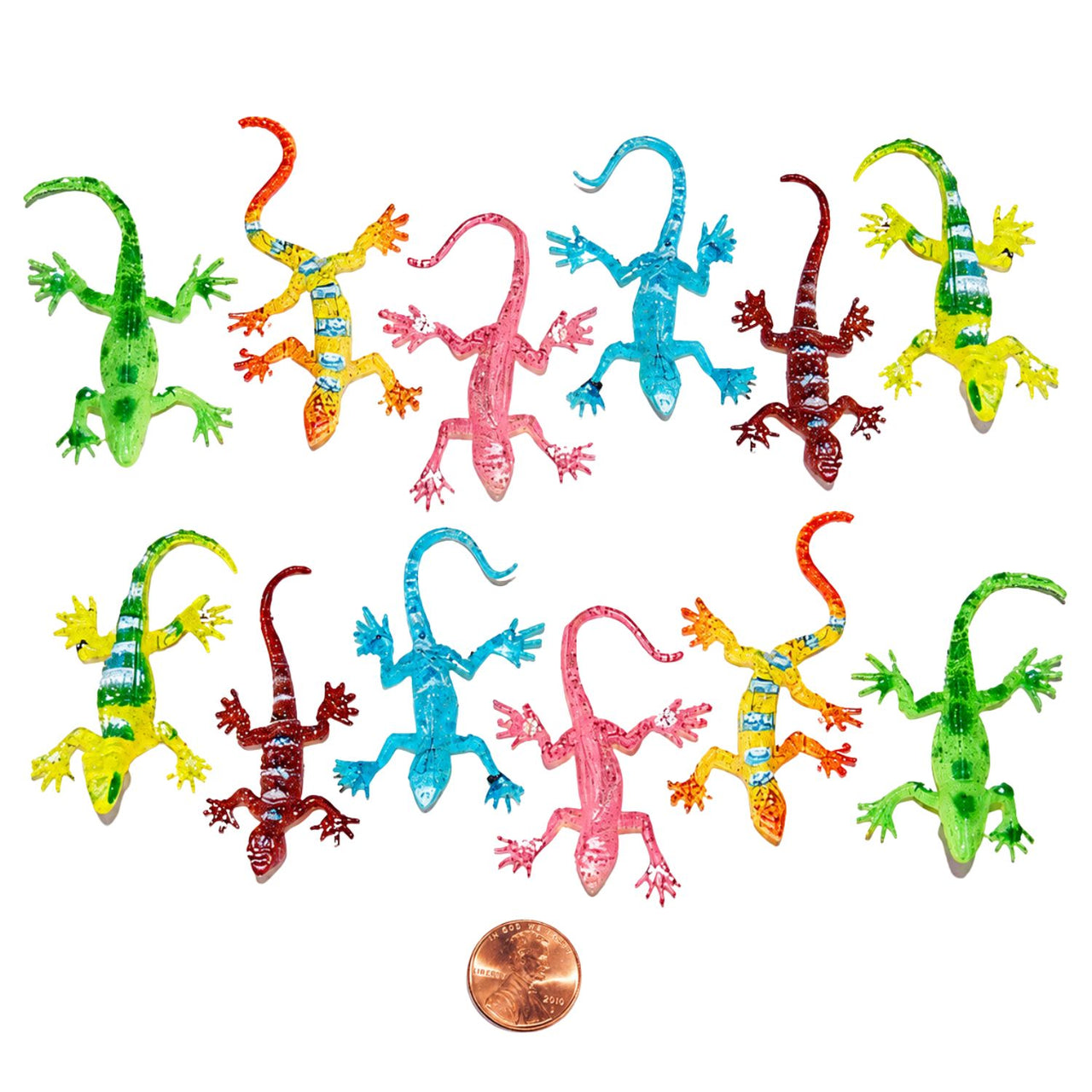 glitter lizards small colorful toy sold in bulk