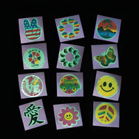 Thumbnail for glowing 60's themed removable tattoos