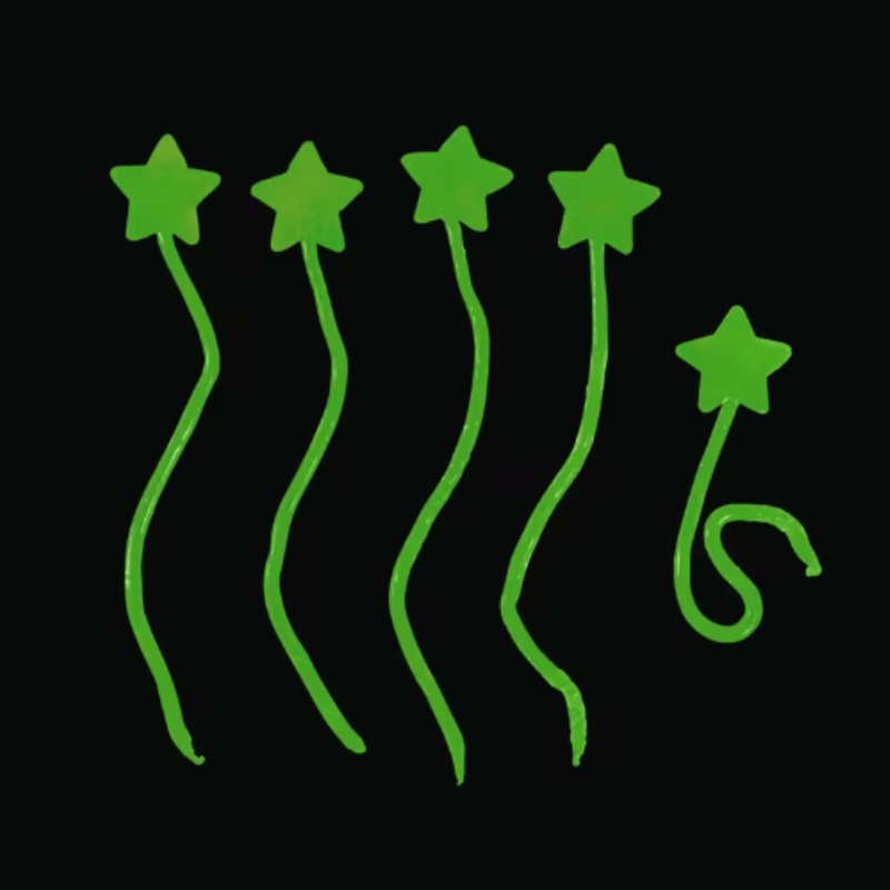 Sticky Glow in the Dark Stars  (144 total sticky stars in 2 bags) 13¢ each