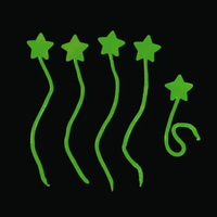 Thumbnail for Sticky Glow in the Dark Stars  (144 total sticky stars in 2 bags) 13¢ each