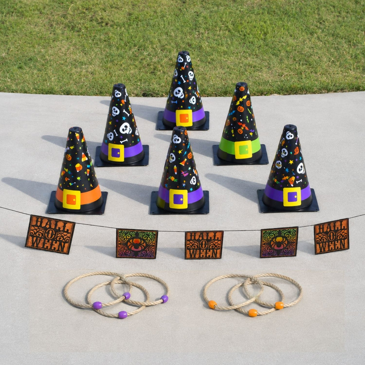halloween game - witches hats ring toss game