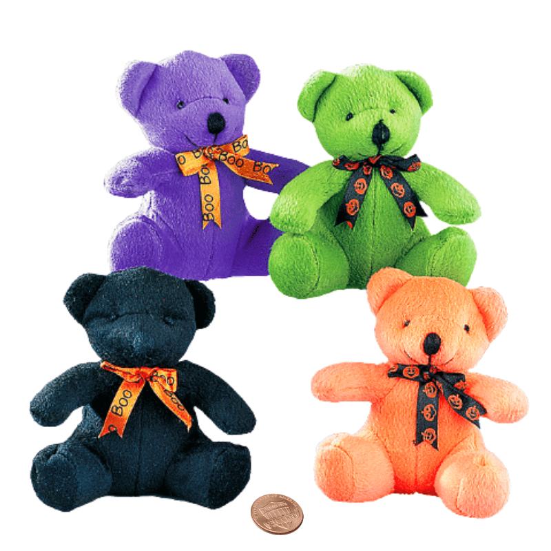Mini Stuffed Halloween Bears (24 total plush toys in 2 bags) $1.35 each