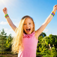 Thumbnail for happy girl outside with assorted color wristband