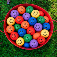 Thumbnail for large bucket with smile face stress balls