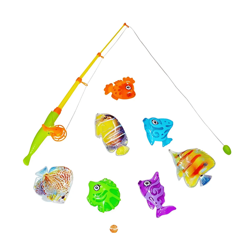fake fish and poles Magnetic Fishing Game Set (1 rod and 7 fish) $16.50 Per Set