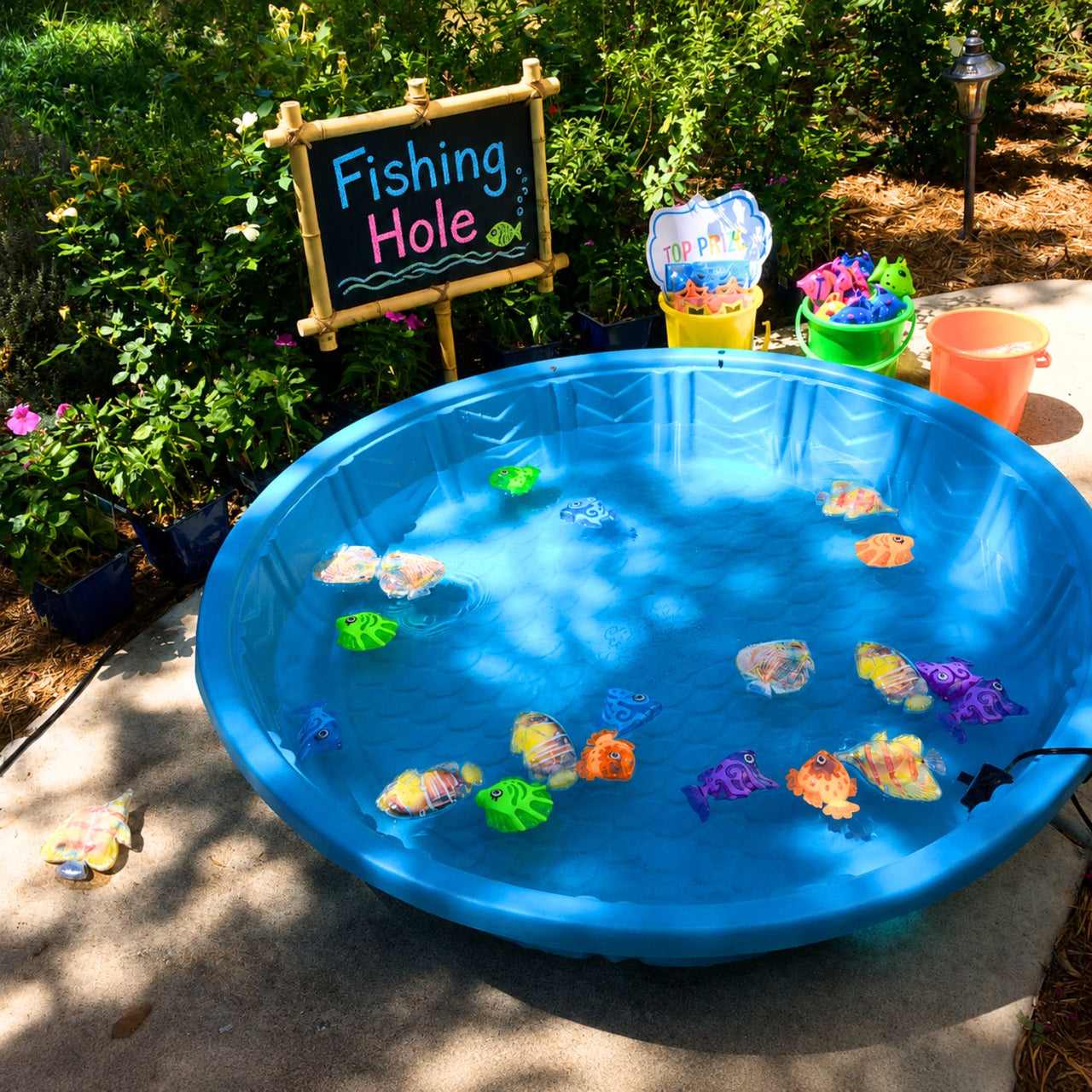 Magnetic fishing game outside