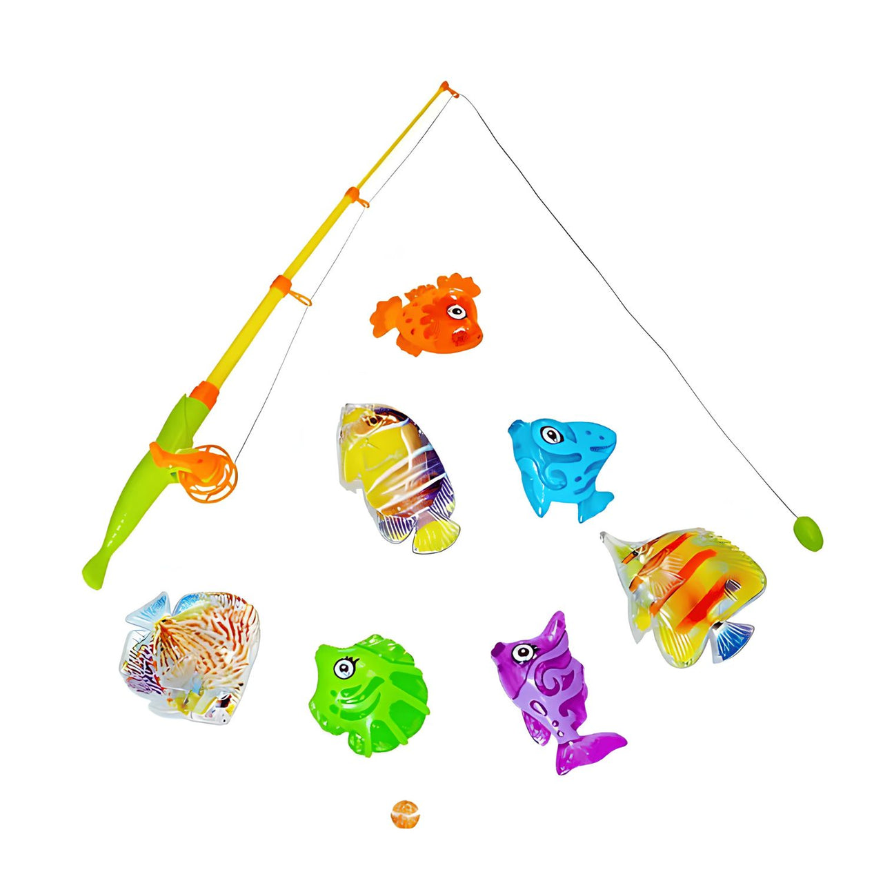 fake fish and poles Miniature Fishing Pole with : Toys & Games plastic casting plug 10PCS artificial fish Fake Fish