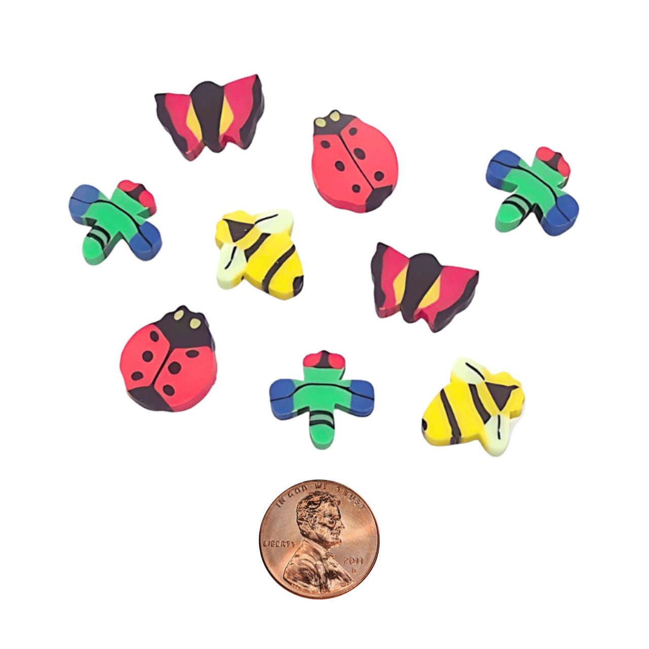 mini bug erasers tiny toy