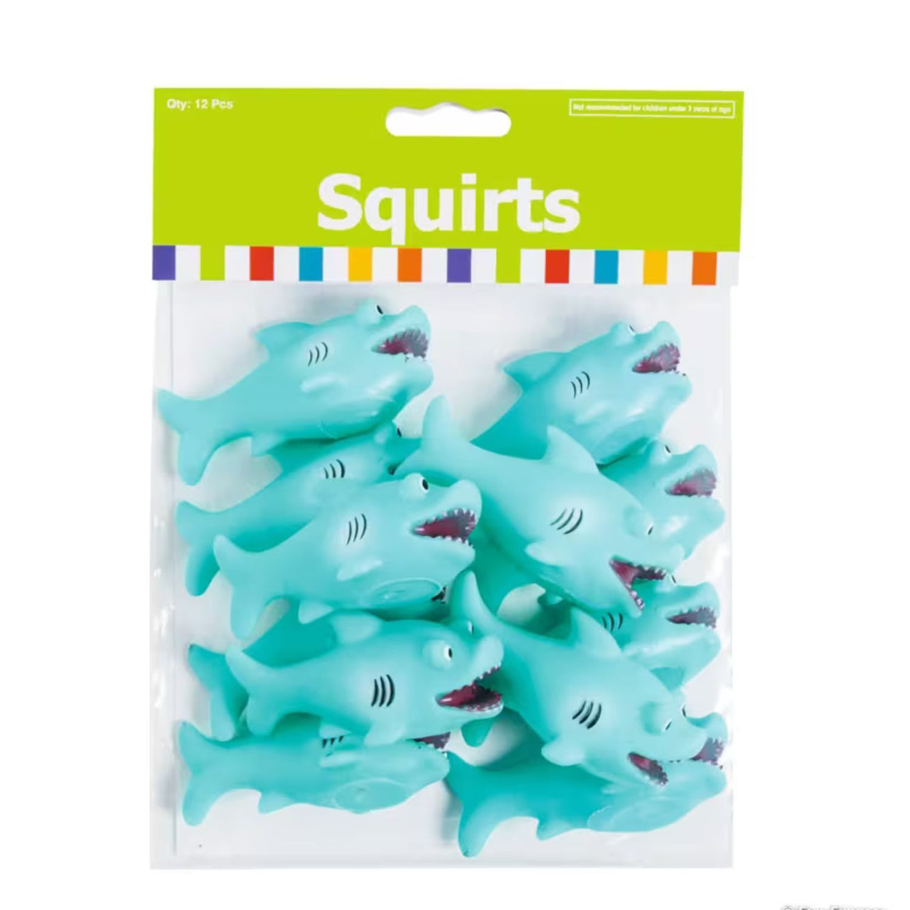 mini shark water squirt toys in bag