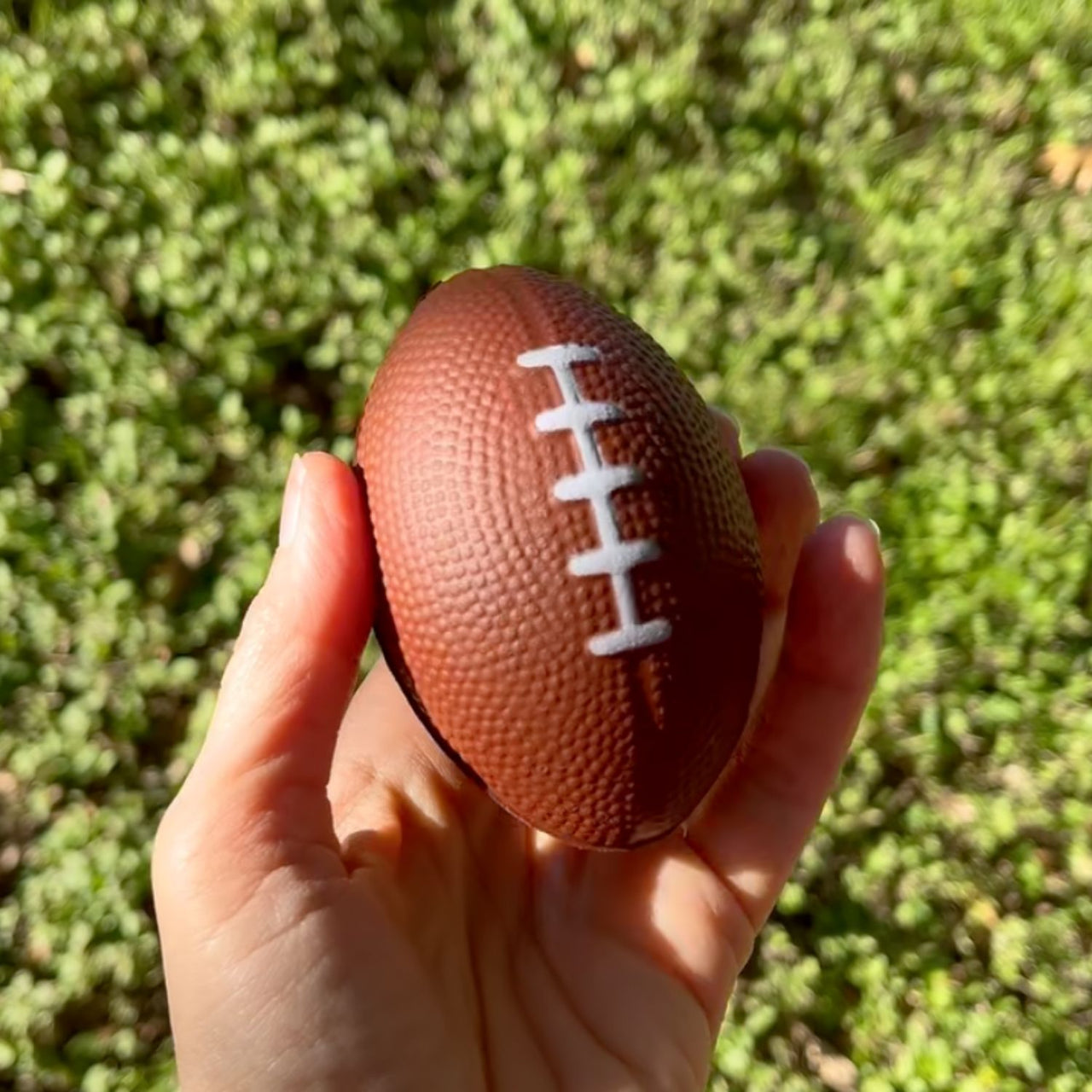 mini stress football outside