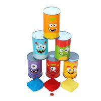 Thumbnail for Plastic Monster Can Knock Down Game (Set includes 6 cans & 3 beanbags)