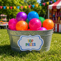 Thumbnail for assorted color neon spike balls 5 inches in bucket