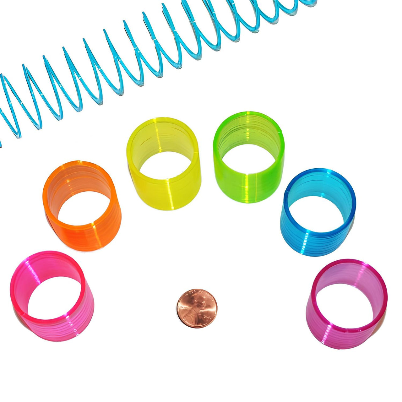 plastic mini springs bright colors